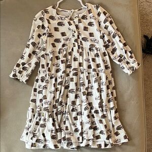 Kate Quinn Book Print Long Sleeve Prairie Dress - 2T - Toddler Girl Dress